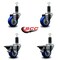 Service Caster 3'' Blue Poly Wheel Swivel 1-1/4'' Expanding Stem Caster Set 2 Brakes, 4PK SCC-EX20S314-PPUB-BLUE-2-PLB-2-114 - alternate 5